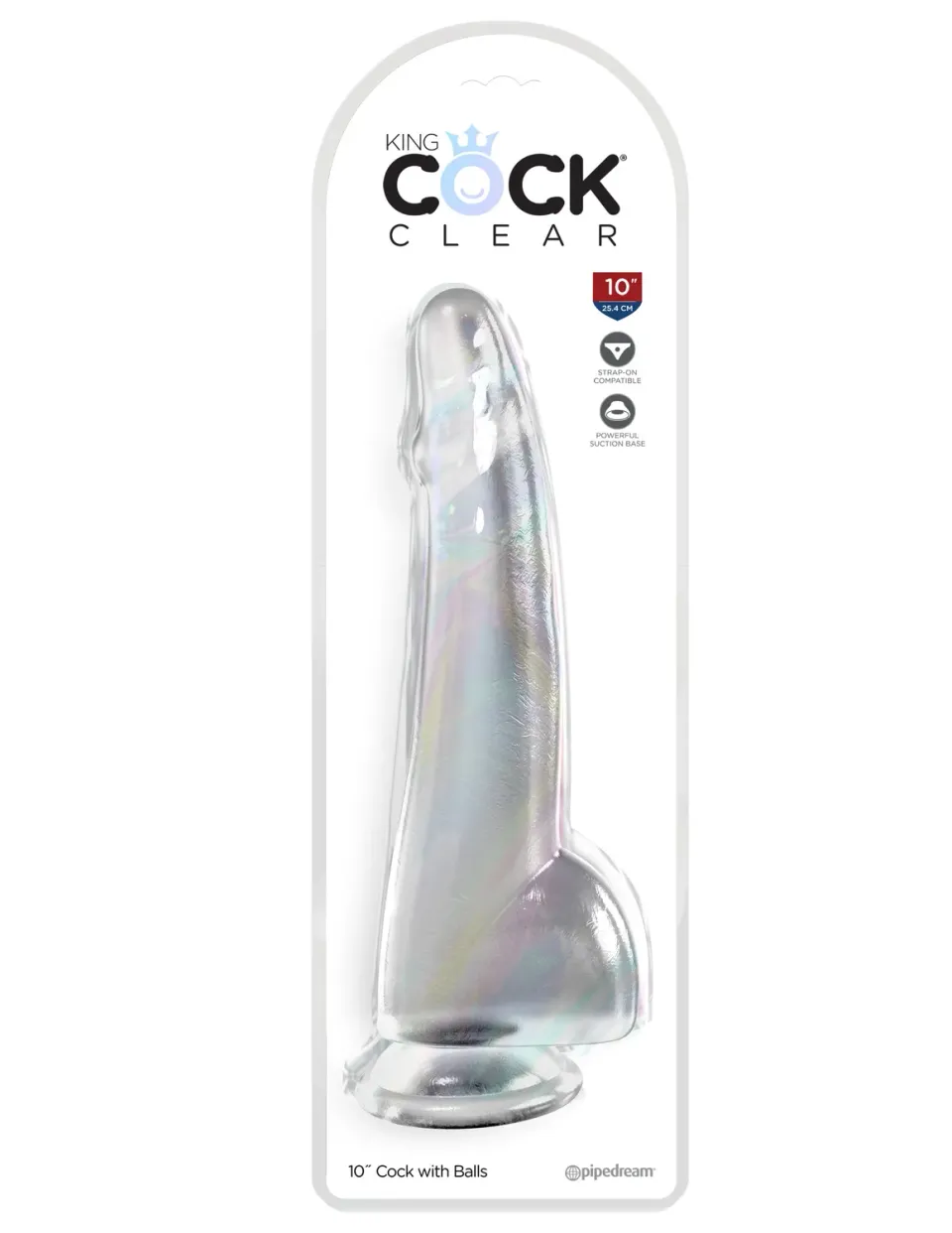 Pipedream King Cock 10 dildo clear transparant 25 cm