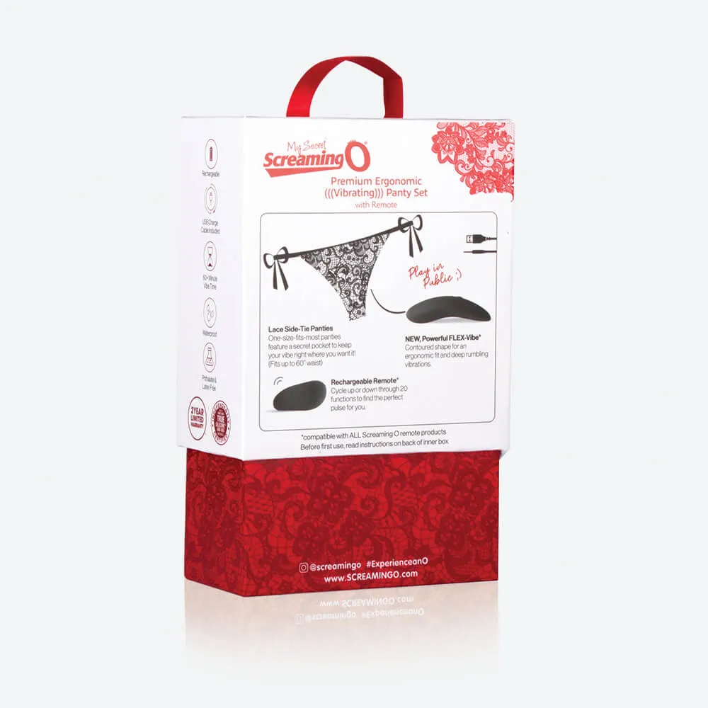 Screaming O Premium Ergonomic slip vibrator zwart 20 standen oplaadbaar