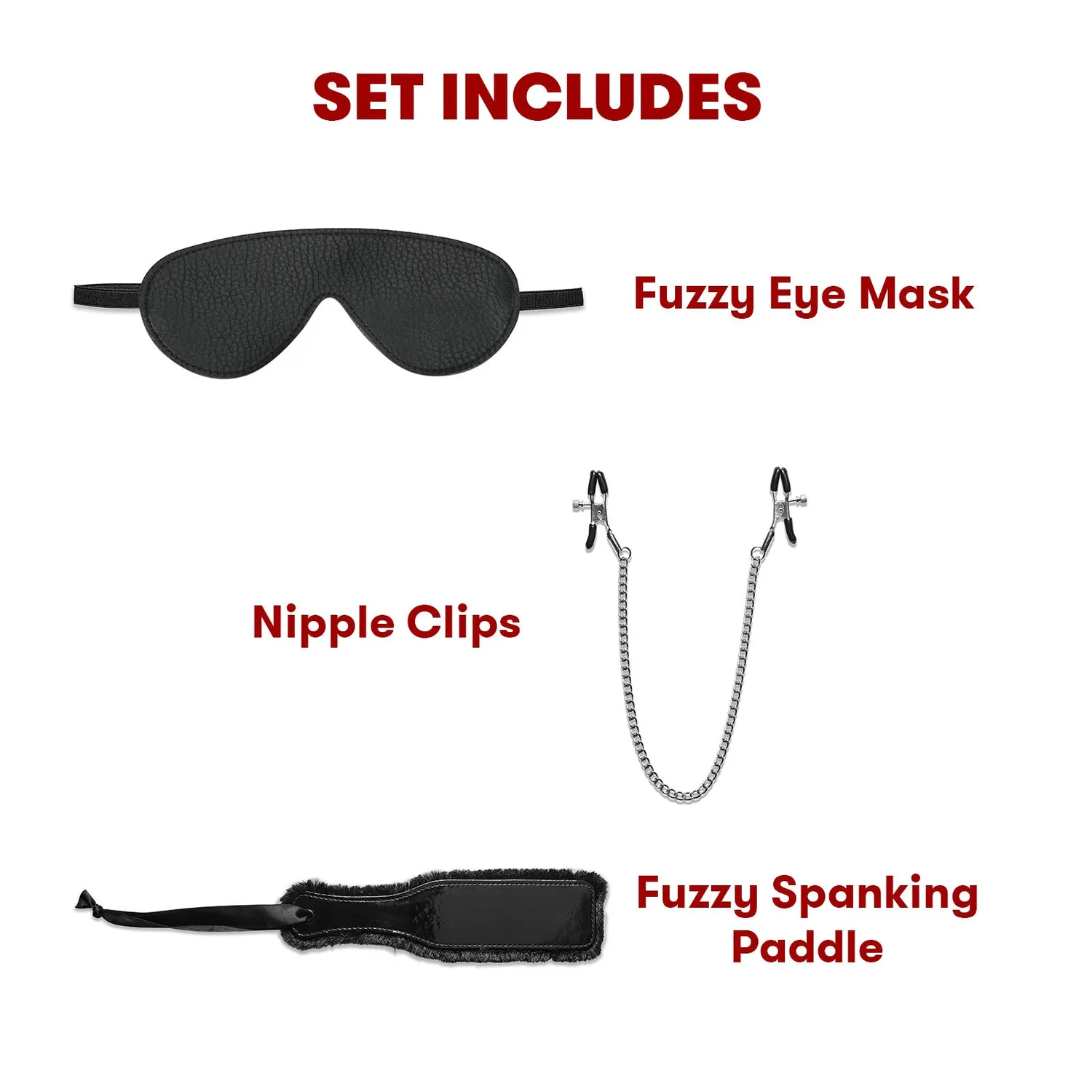Lux Fetish Fuzzy Bedspreaders bondageset 4-delig