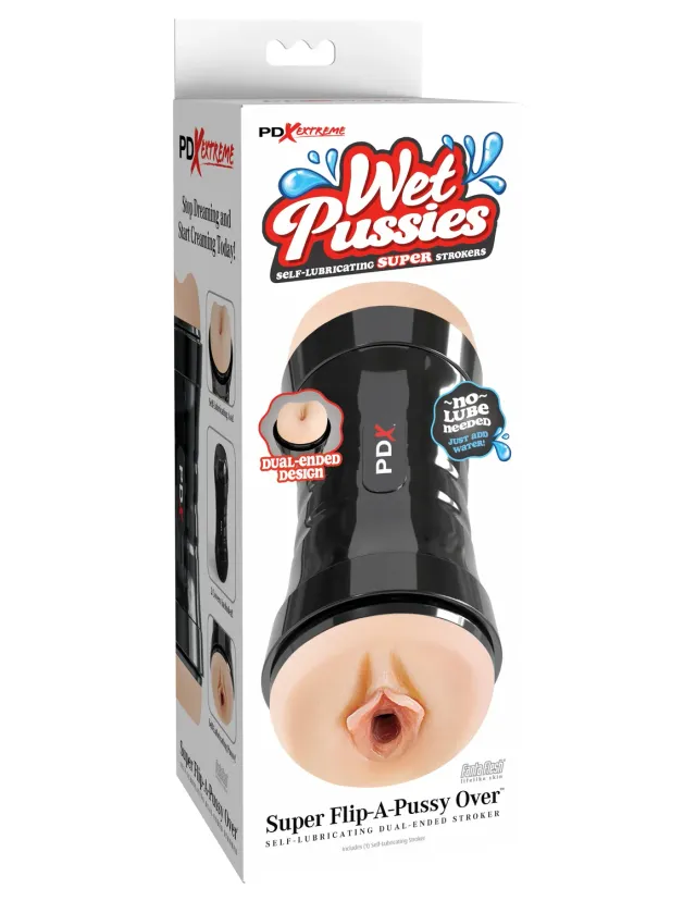 Pipedream Wet Pussies Super Flip-A-Pussy dubbele stroker