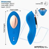 Intoyou Panties Slipvibrator met App blauw stil