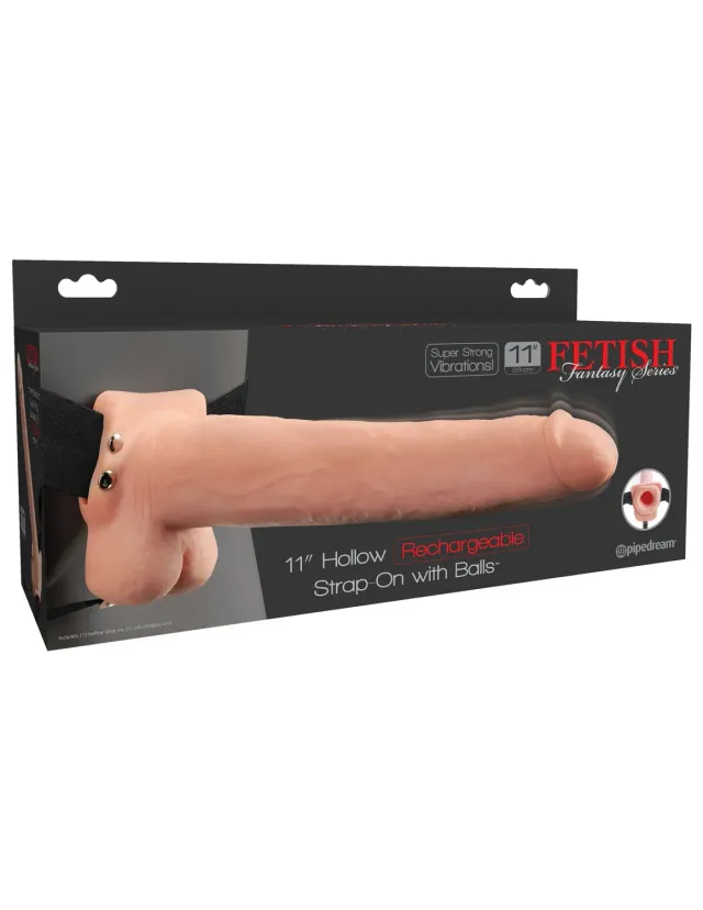 Pipedream Fetish Fantasy 11 inch holle vibrator strap-on
