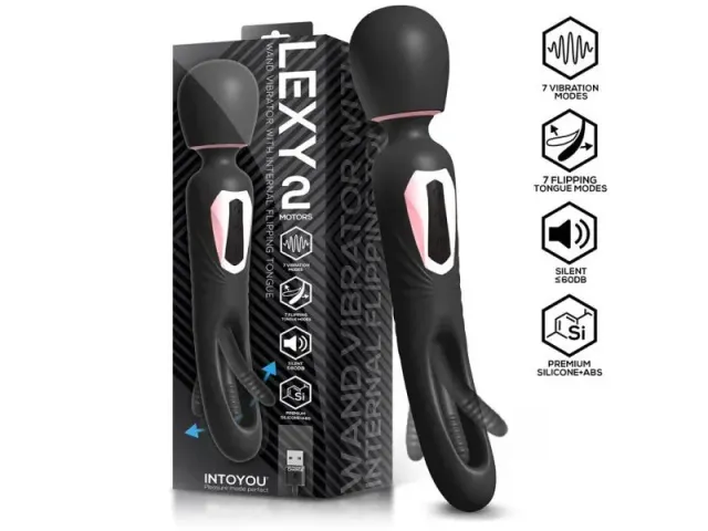 Intoyou Lexy wand vibrator met bewegende tong