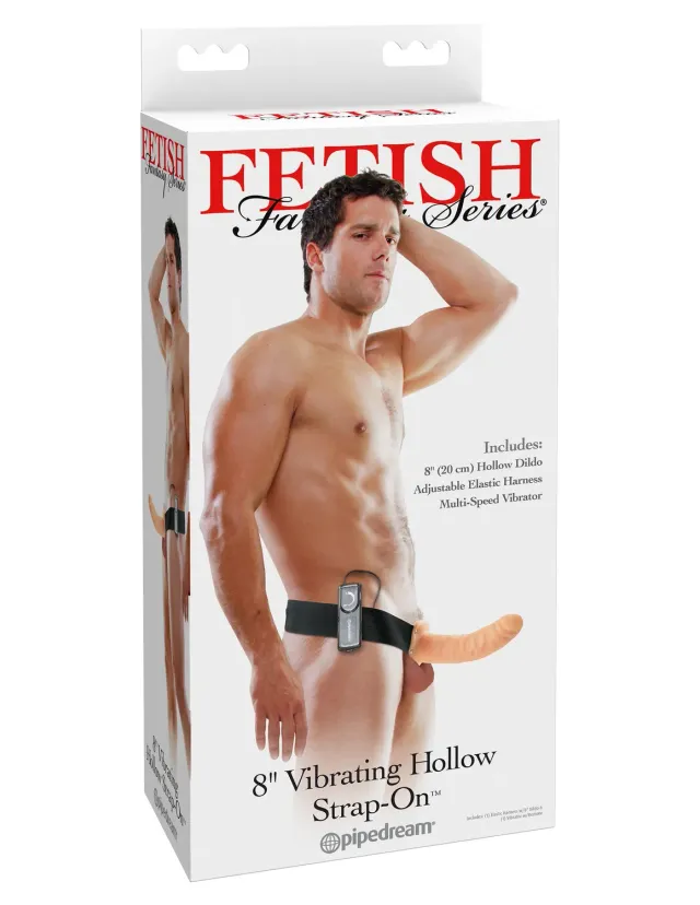 Pipedream Fetish Fantasy 8 inch holle vibrerende strap-on