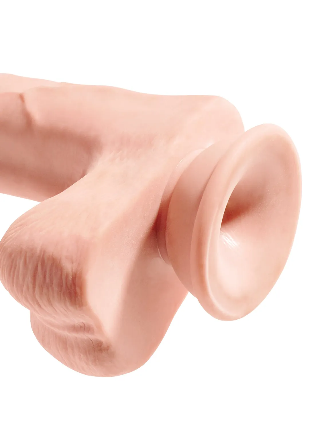 Pipedream King Cock Plus 12 Triple Density dildo met ballen licht