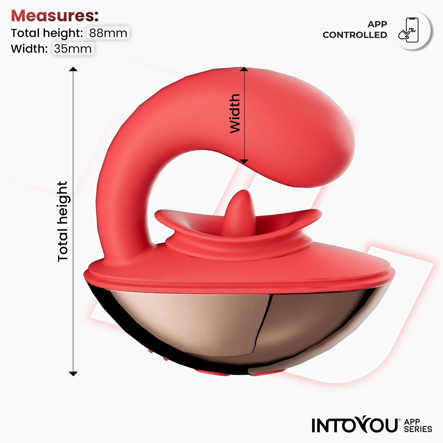 Intoyou Rondy vibrator met liktong en app, G-spot 10 standen