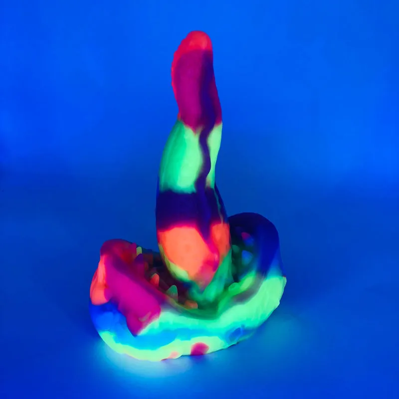 Tentickle Meenus Patchwork UV Rainbow dildo medium medium