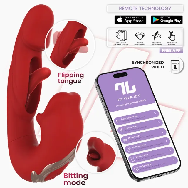 Intoyou Mouty vibrator met app biting en flipping