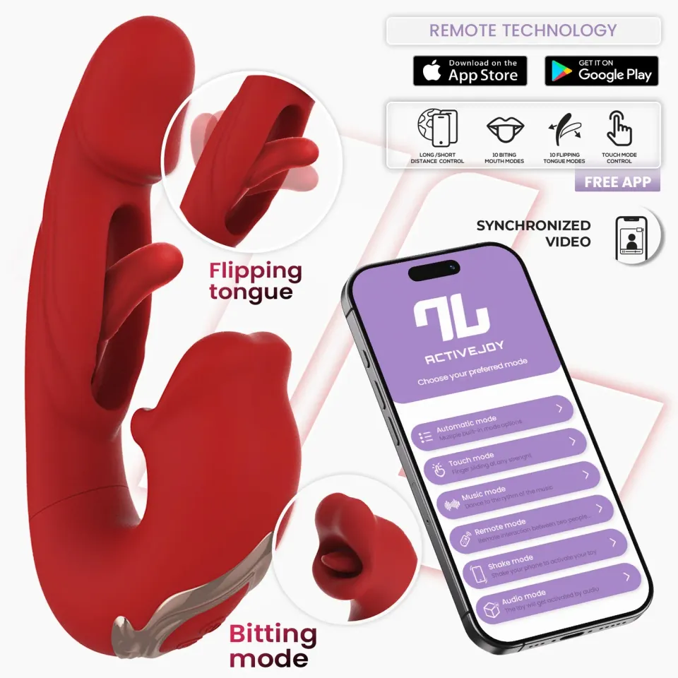 Intoyou Mouty vibrator met app biting en flipping