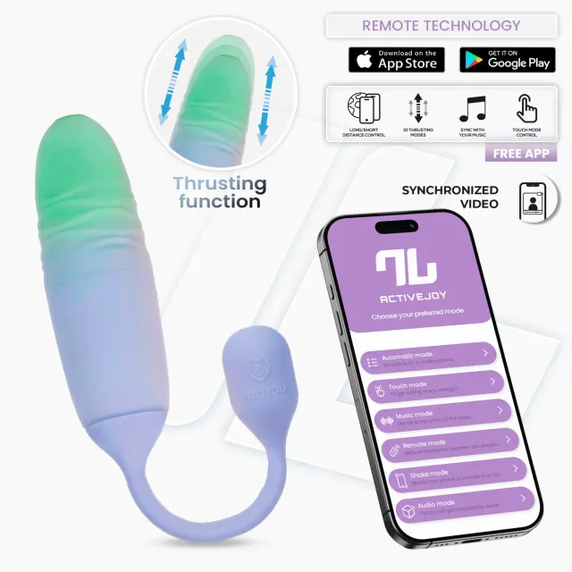 Intoyou NexEgg Motion vibrerend ei lila pistache thrusting