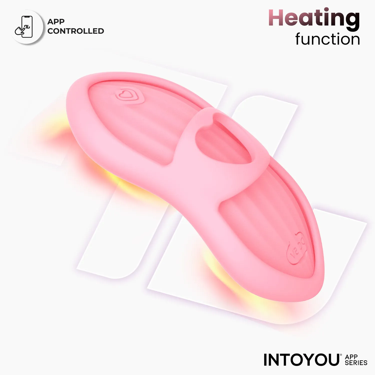 Intoyou Laia vingervibrator roze met warmte en app