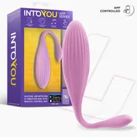 Intoyou vibratie-ei roterende balletjes paars met app
