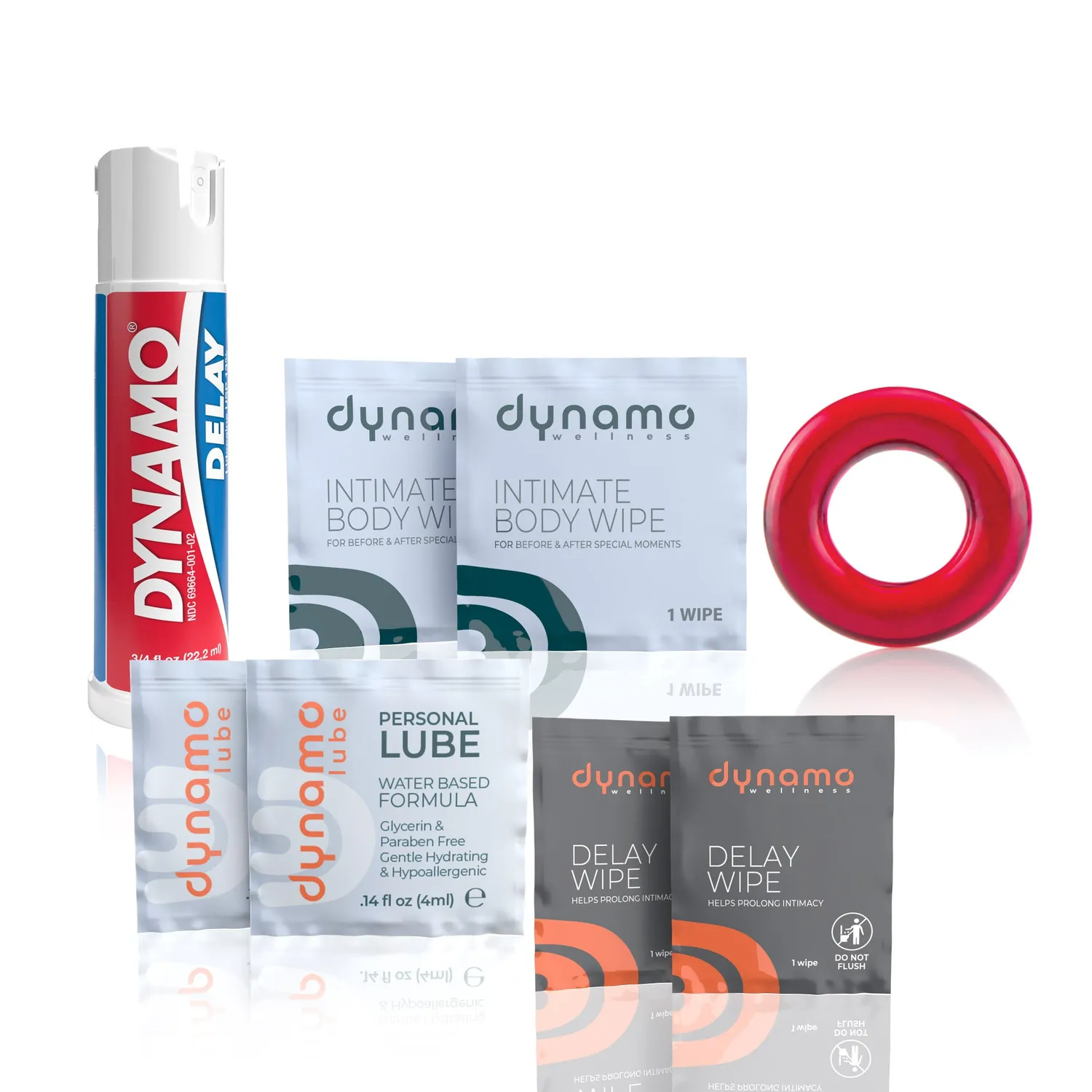 Screaming O All Night Intimacy Kit delay spray ring set