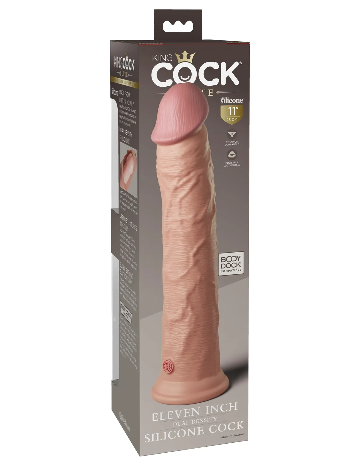 Pipedream King Cock Elite 11 inch siliconen dildo dual density