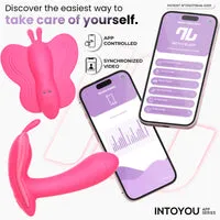Intoyou Wingy vlindervibrator met app perzikroze