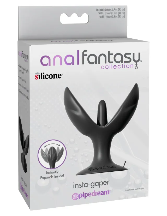 Pipedream Anal Fantasy Insta-Gaper buttplug zwart spreidend