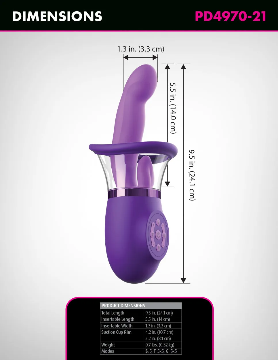 Pipedream Fantasy For Her Ultimate Pleasure Pro Plus vibrator paars