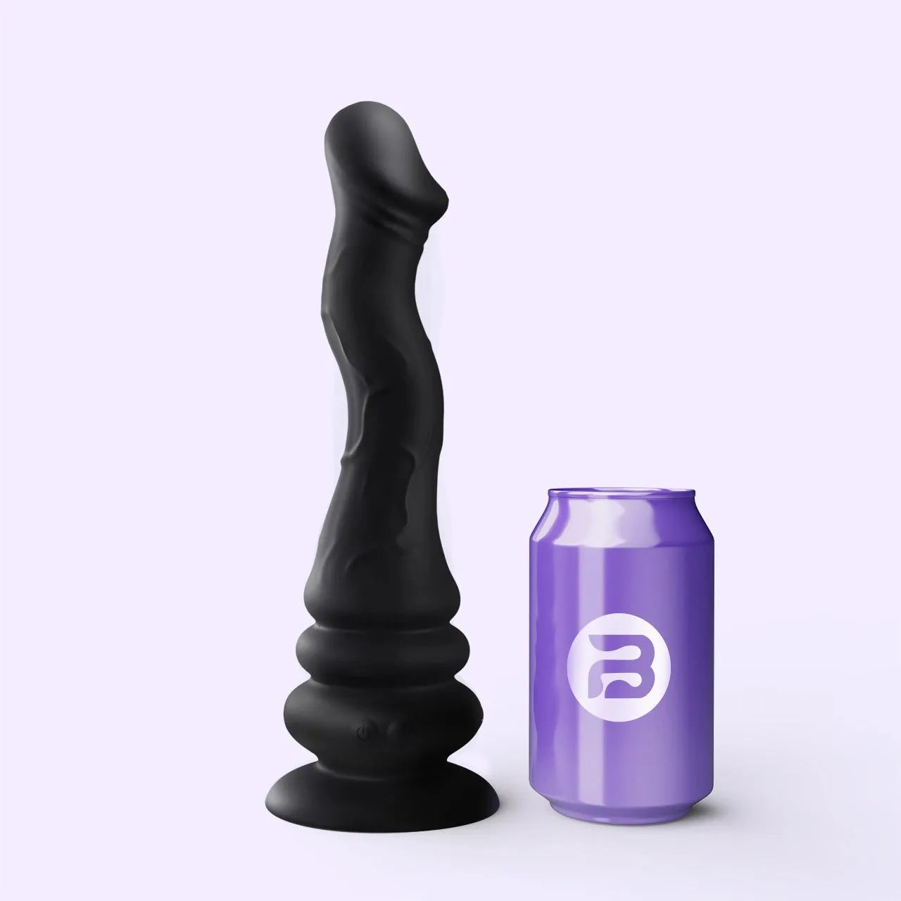 Beisar Pillar vibrerende dildo zwart met zuignap