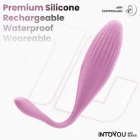 Intoyou vibratie-ei roterende balletjes paars met app