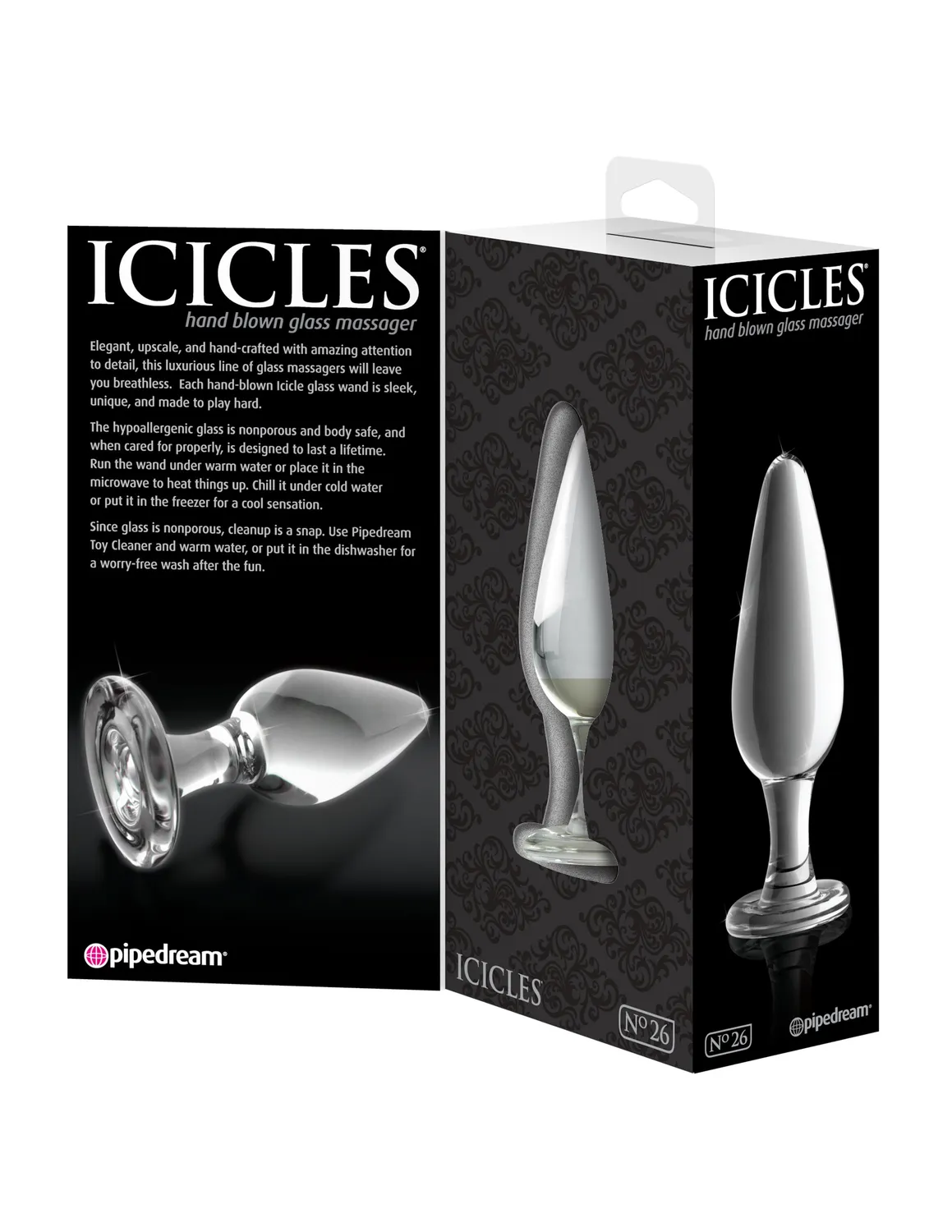 Pipedream Icicles No. 26 glazen dildo transparant glas