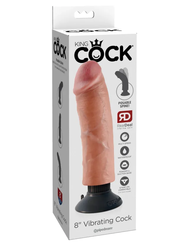 Pipedream King Cock 8 Vibrating Cock dildo vibrerend realistisch