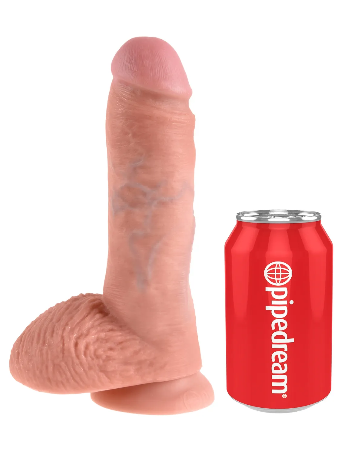 Pipedream King Cock 8 inch Cock with Balls dildo licht