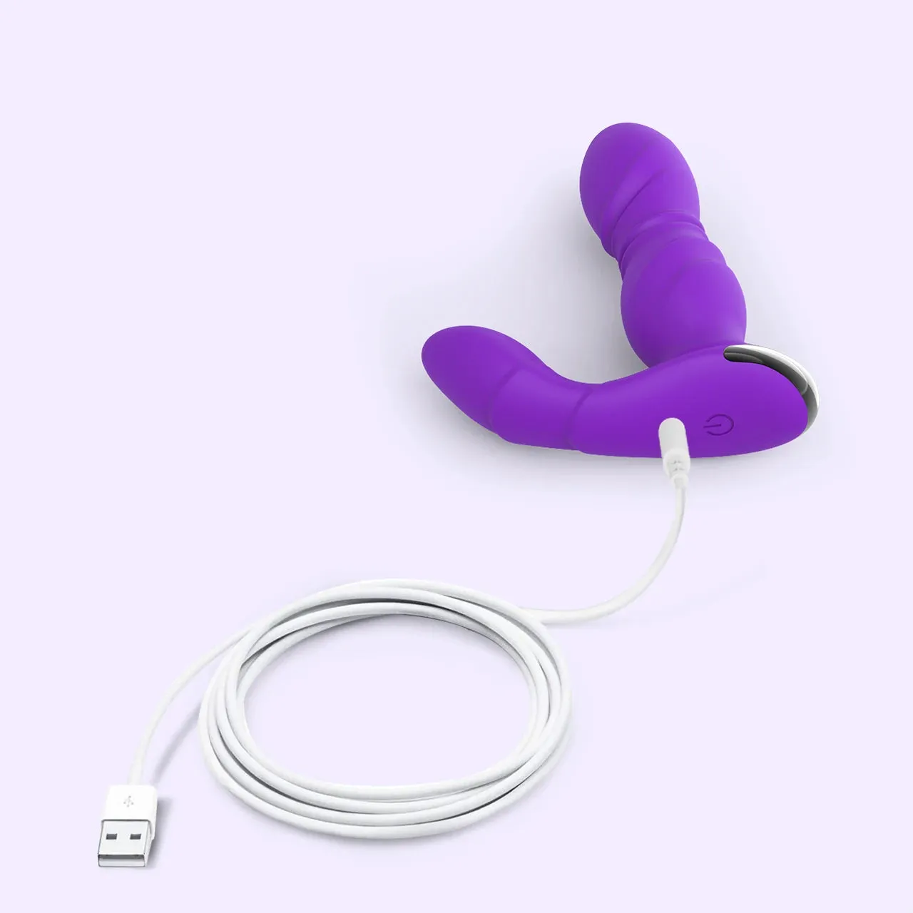 Beisar VividPulse draagbare vibrerende dildo paars