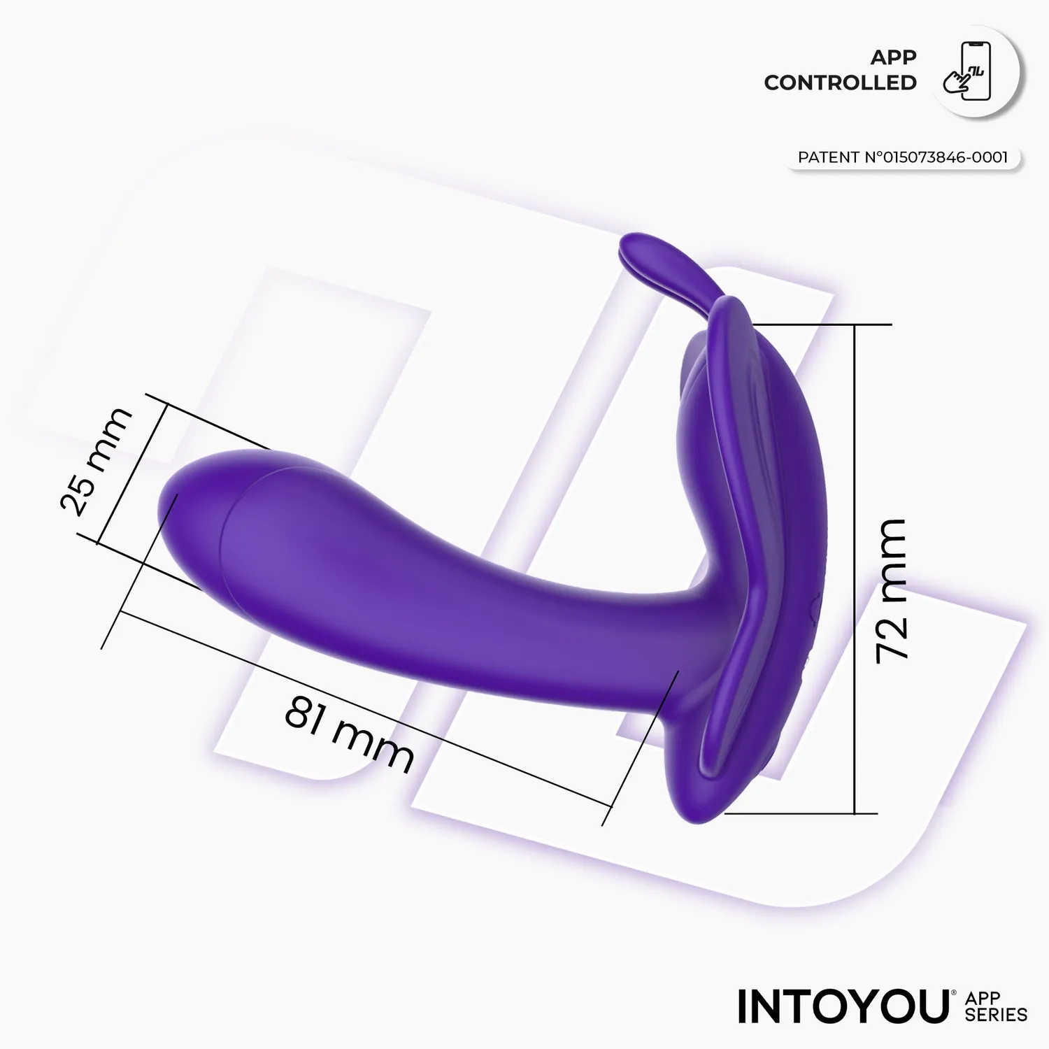 Intoyou Wingy vlinder vibrator paars met app