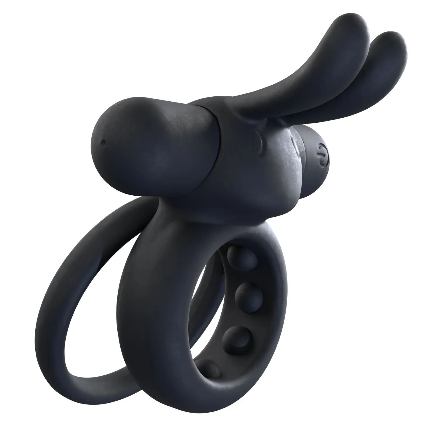 Screaming O Ohare Rechargeable Rabbit-Ear cockring zwart