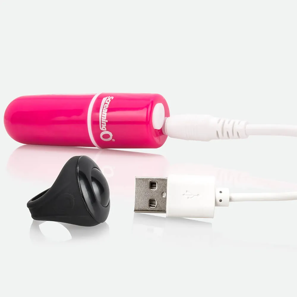 Screaming O Charged Vooom Remote Control Bullet vibrator blauw