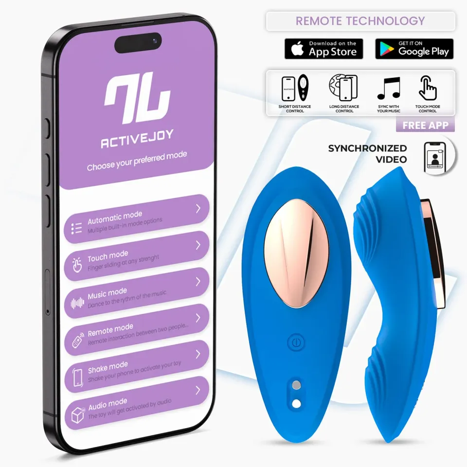 Intoyou Panties Slipvibrator met App blauw stil
