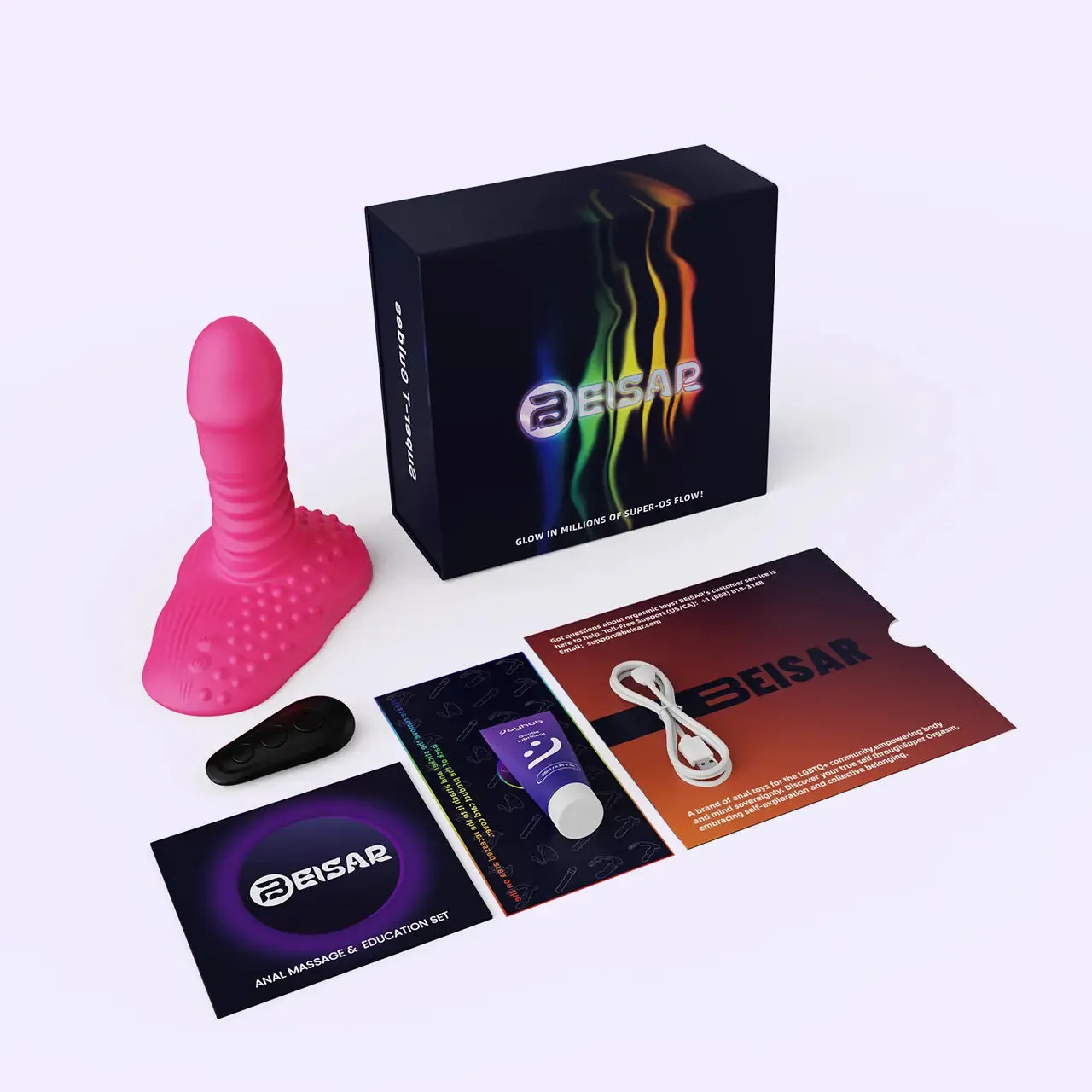 Beisar Poptint oprijvibrator roze stotend 9 standen