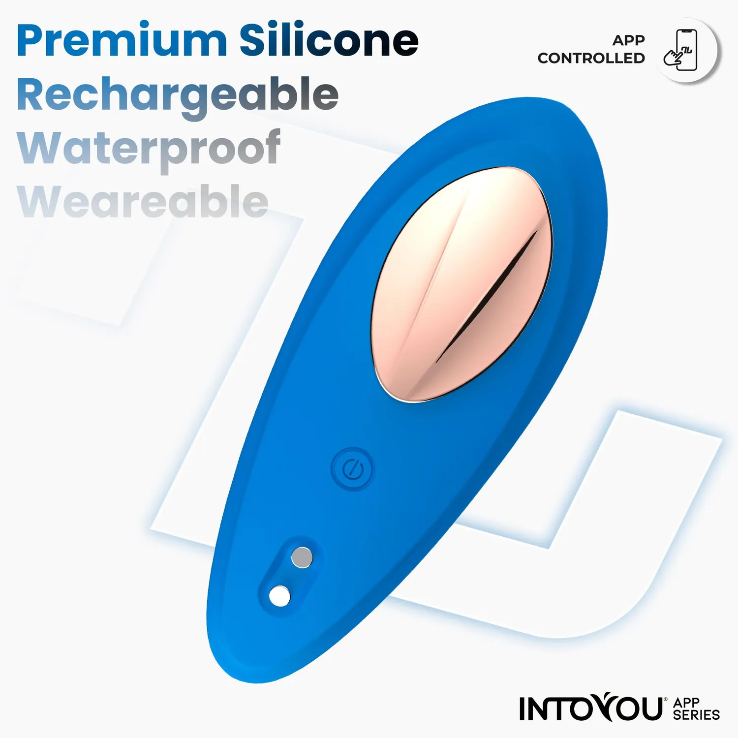 Intoyou slipvibrator met app blauw