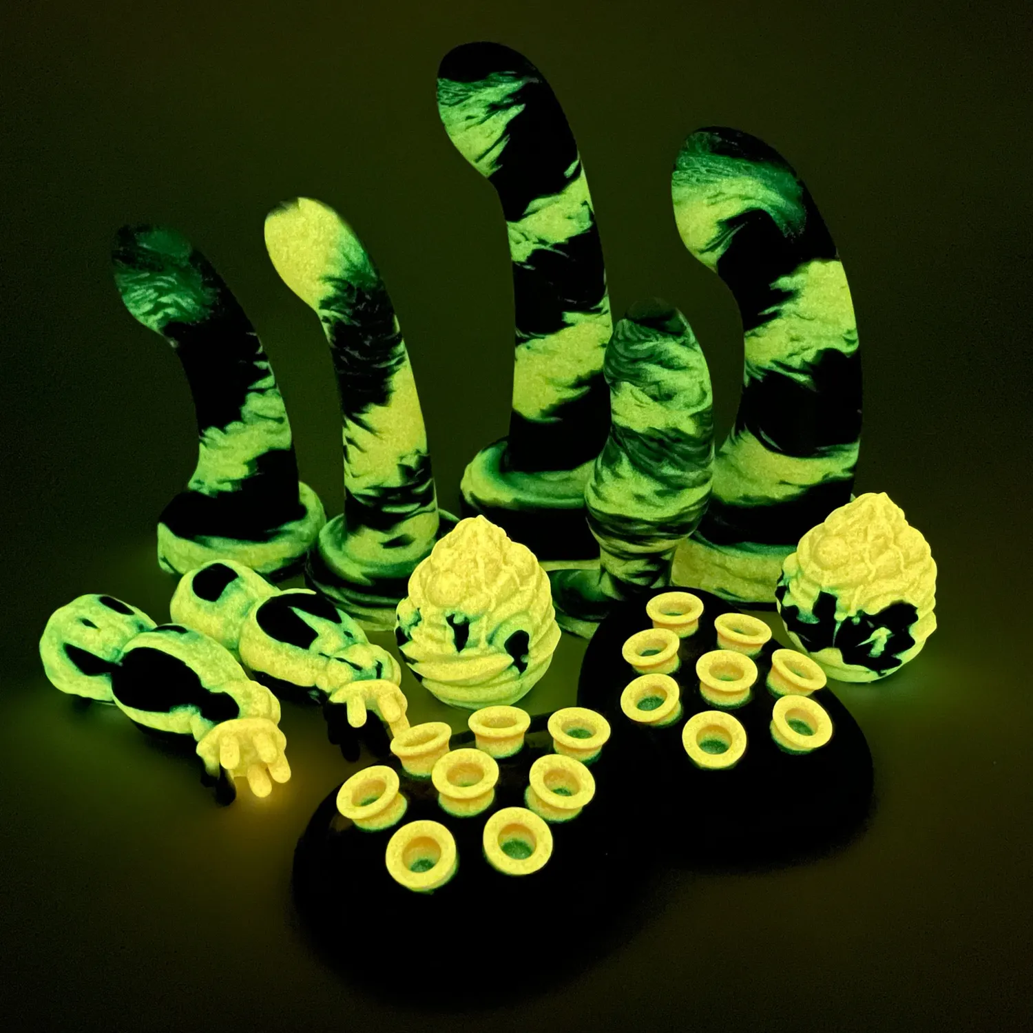 Tentickle Essentickles B Trick Or Treat dildo small medium glow