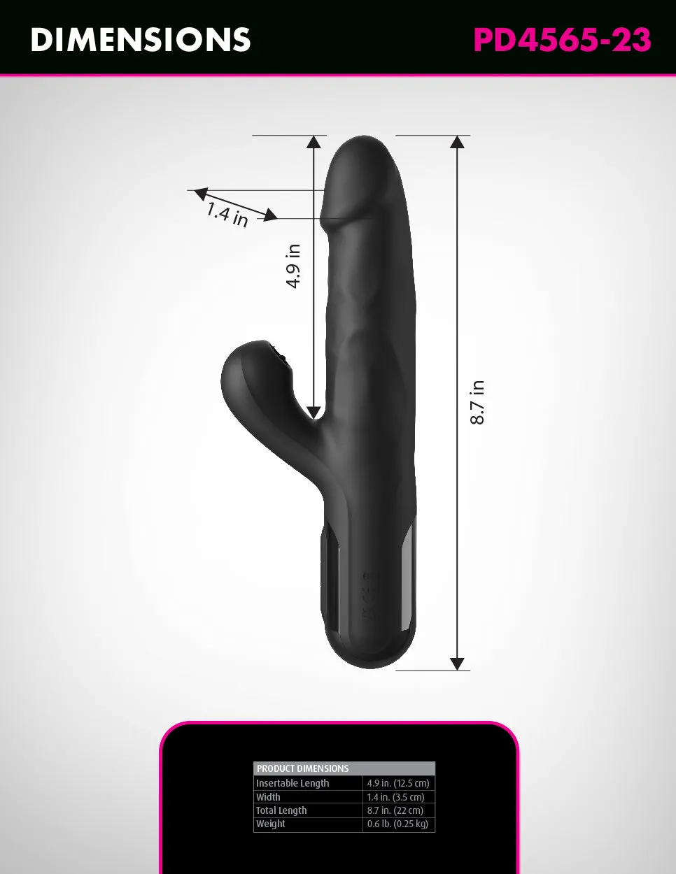 Pipedream Fetish Fantasy Sonix Silicone Thruster vibrator