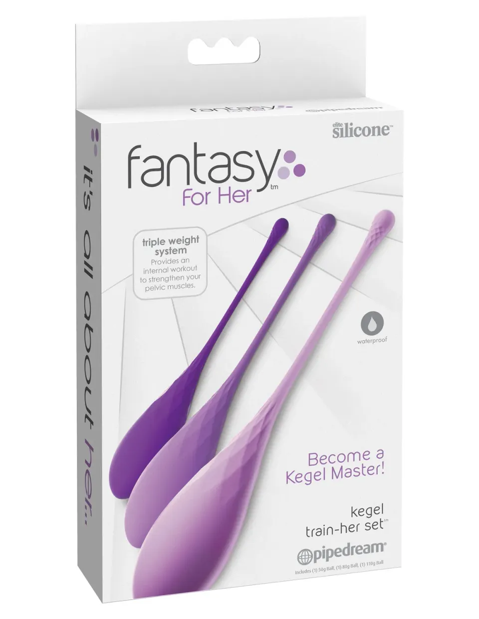 Pipedream Fantasy For Her Kegel Train-Her bekkenballetjes set 3 stuks