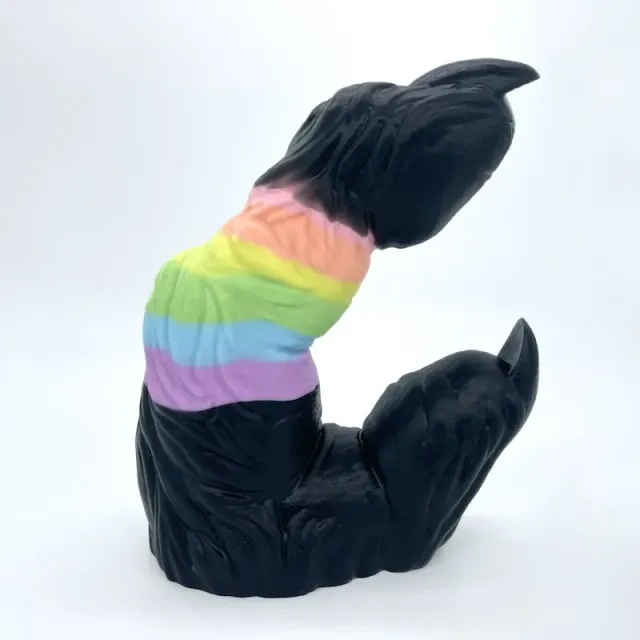Tentickle Wölfing Black Rainbow dildo medium OO20