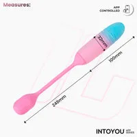 Intoyou NexEgg Motion vibratie-ei roze/turquoise stuwend