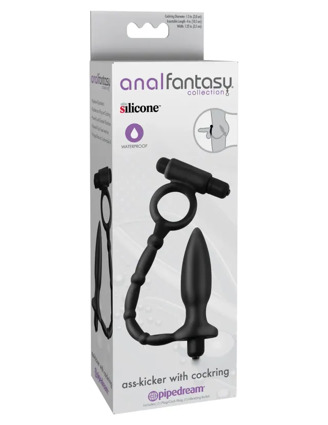 Pipedream Anal Fantasy Ass-Kicker with Cockring buttplug vibrerend