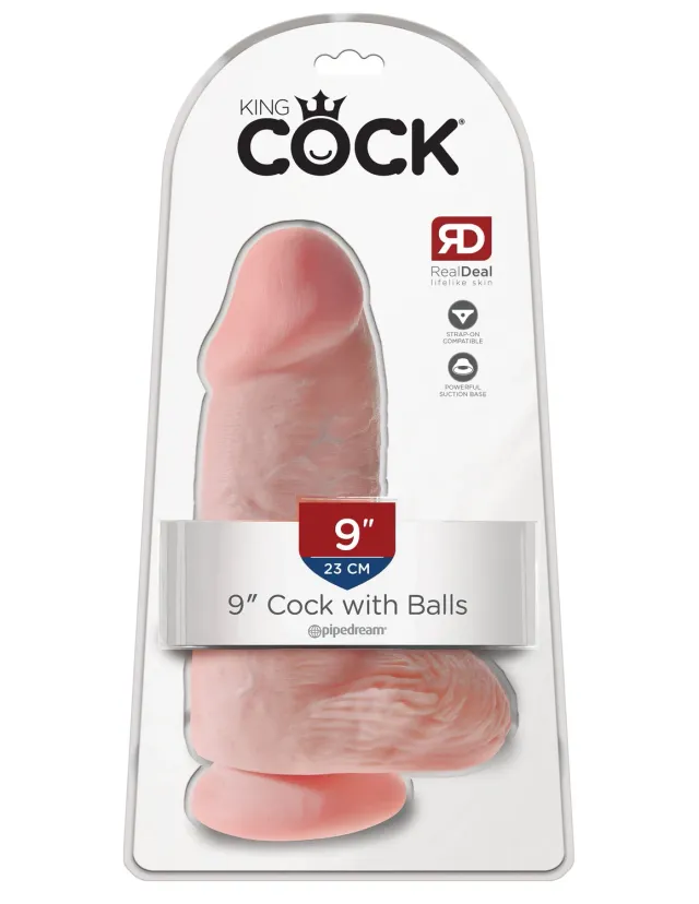 Pipedream King Cock 9 Chubby dildo huidskleur realistisch