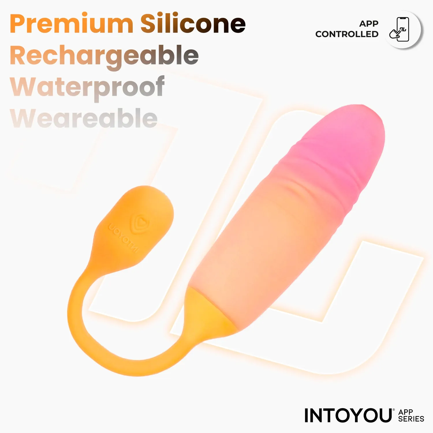 Intoyou NexEgg Motion vibratie-ei oranje-roze met app