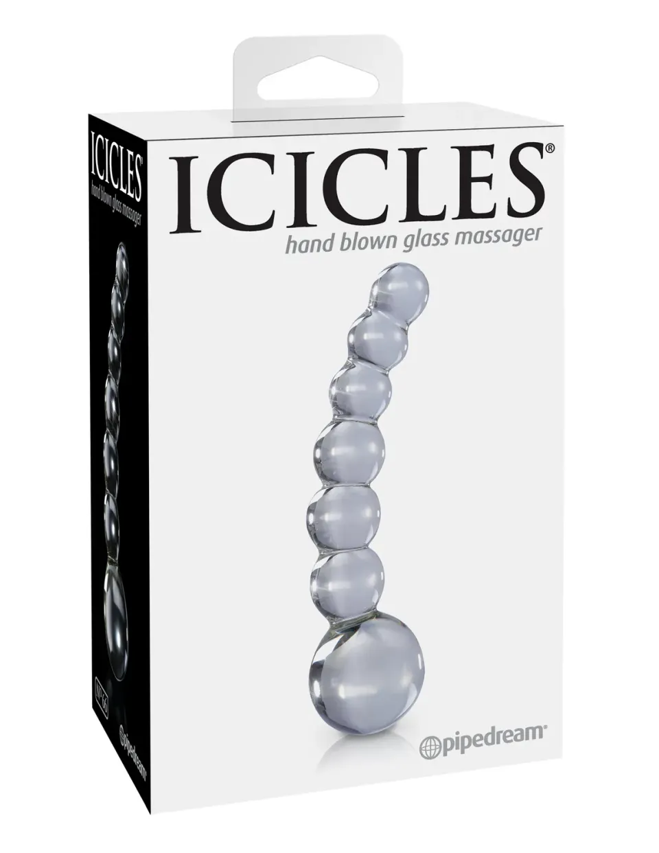 Pipedream Icicles No. 66 glazen dildo kralen transparant