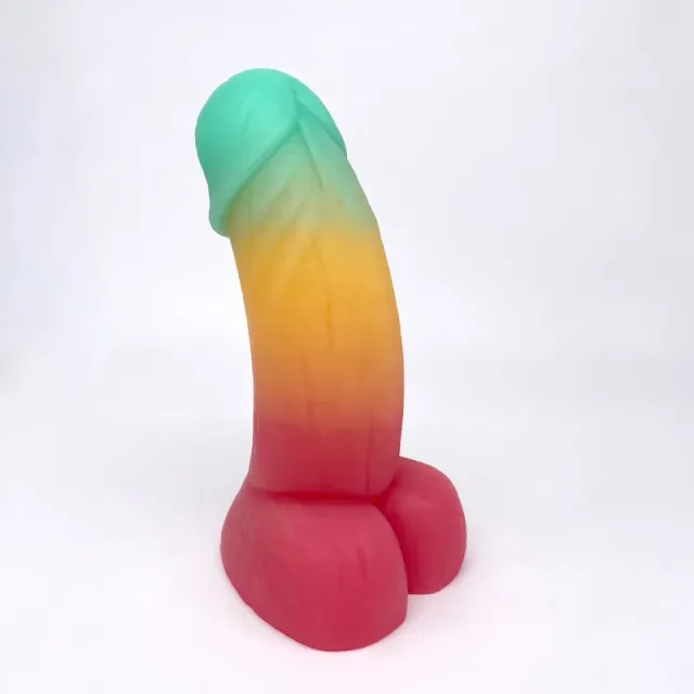Tentickle Woodsman Rainbow Cocktail dildo medium soft glow