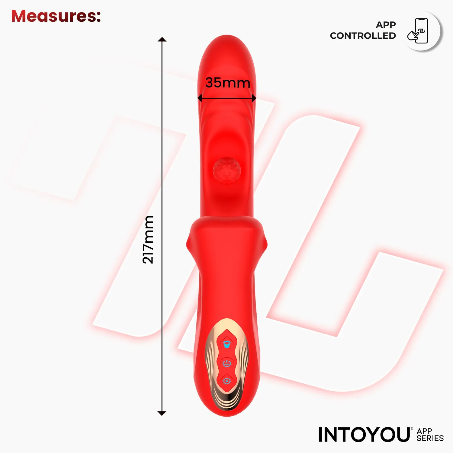Intoyou Franky vibrator met biting en 360° bal en app
