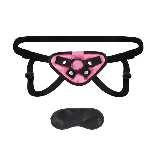Lux Fetish Strap-On Harnas Roze Verstelbaar met Ringen