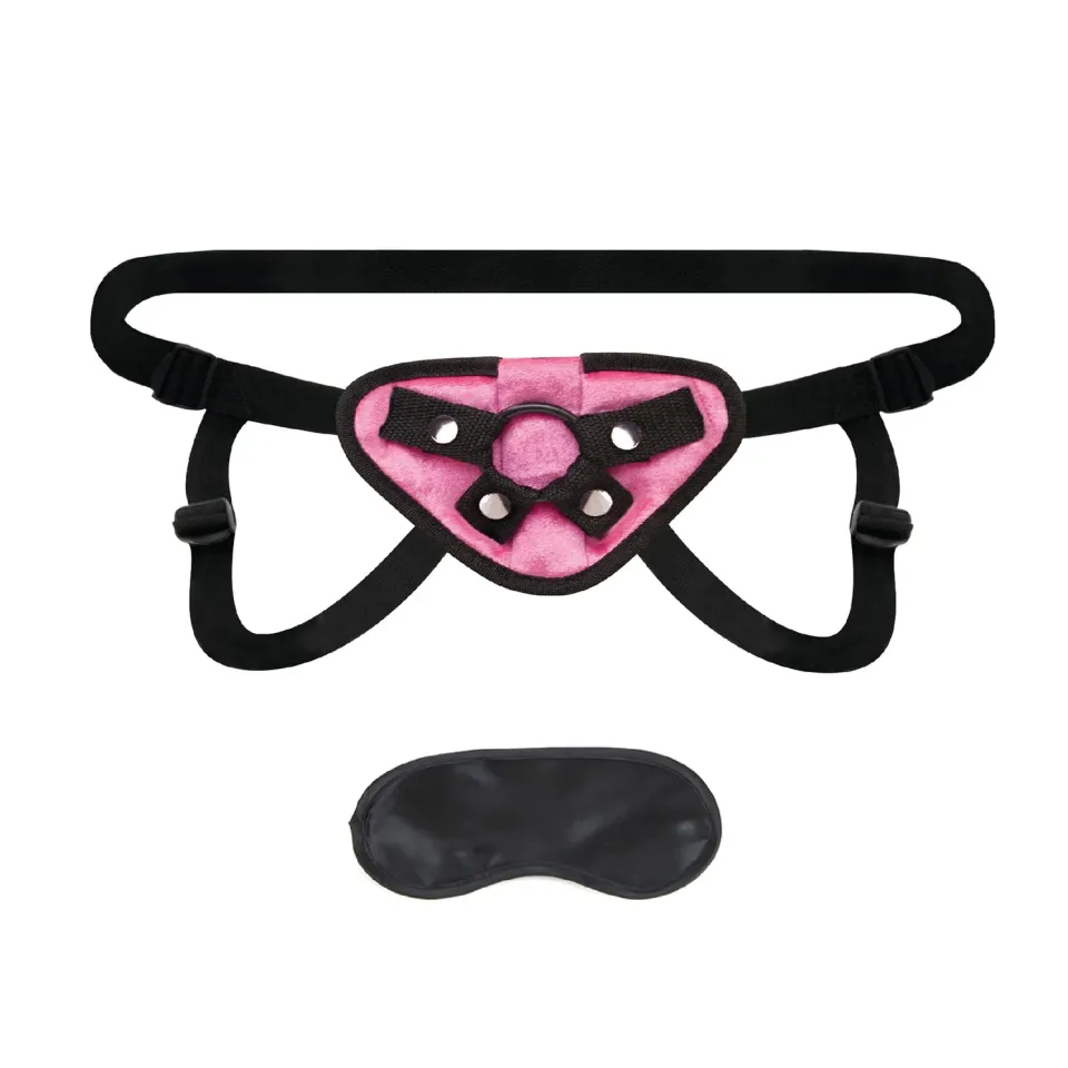 Lux Fetish Strap-On Harnas Roze Verstelbaar met Ringen