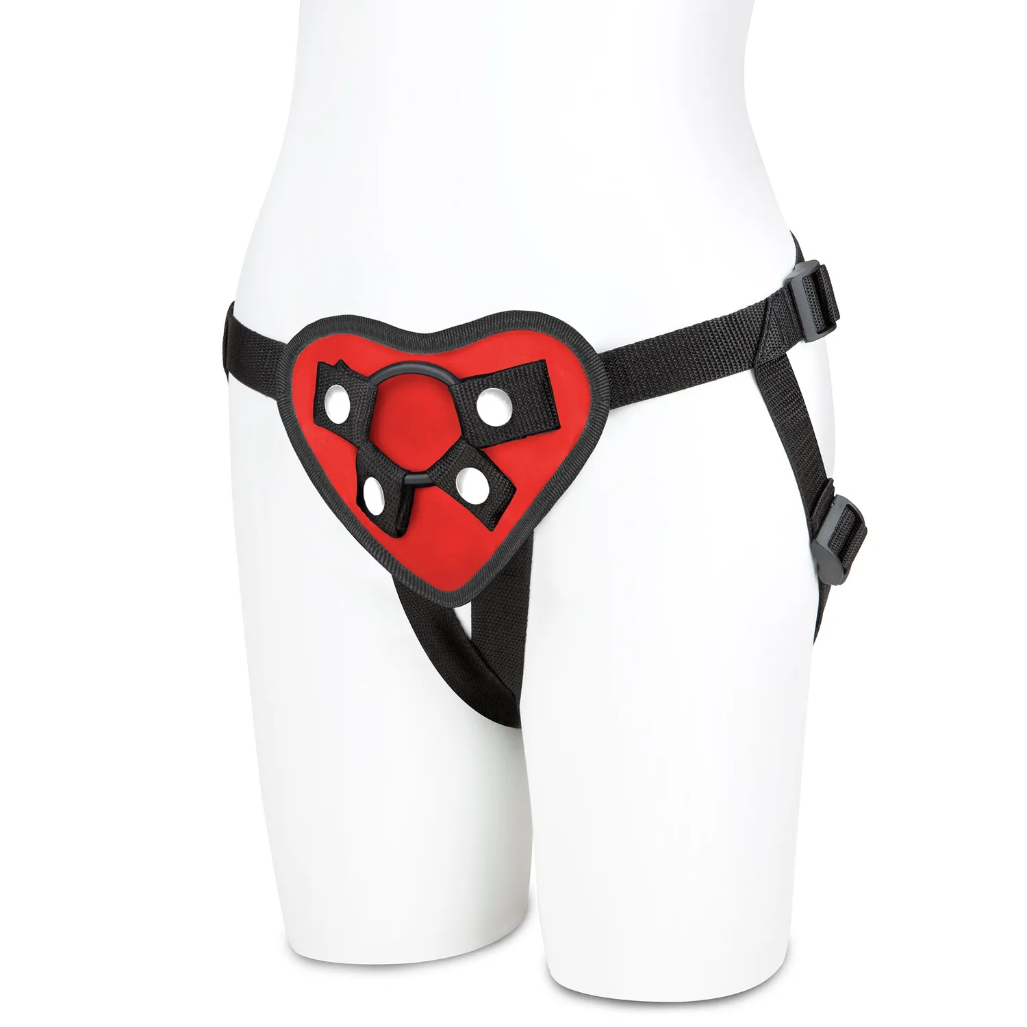 Lux Fetish Red Heart strap-on harnas verstelbaar