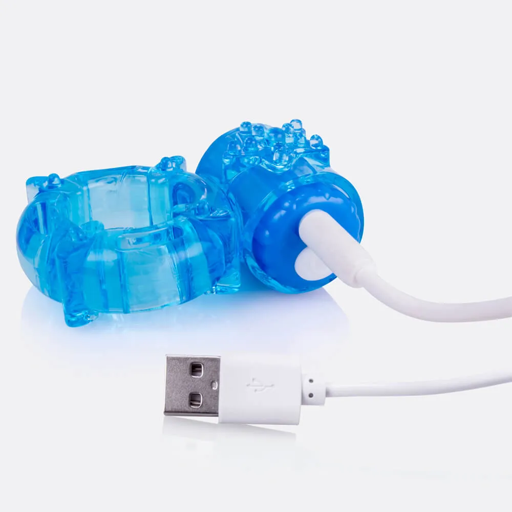 Screaming O Charged BigO Ring cockring blauw oplaadbaar