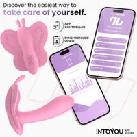 Intoyou Wingy vlinderstimulator met app roze duo