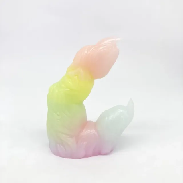 Tentickle Wölfing Pastel Rainbow Dildo Mini Medium